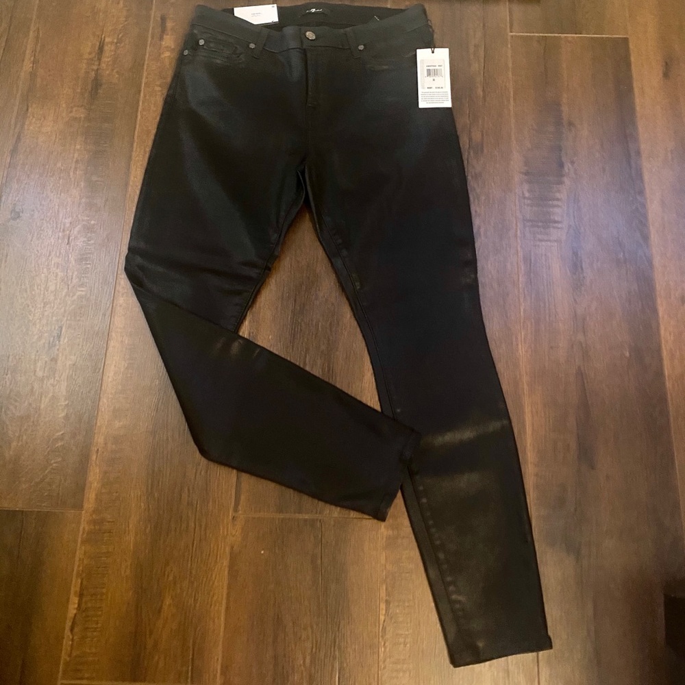 7 for all mankind coated jeans